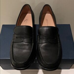 Cole Haan Woman’s Black Leather Penny Loafers